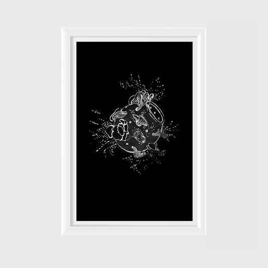 Paola De Anda, Cosmogonía fungi 1. La olla cósmica, 2022.